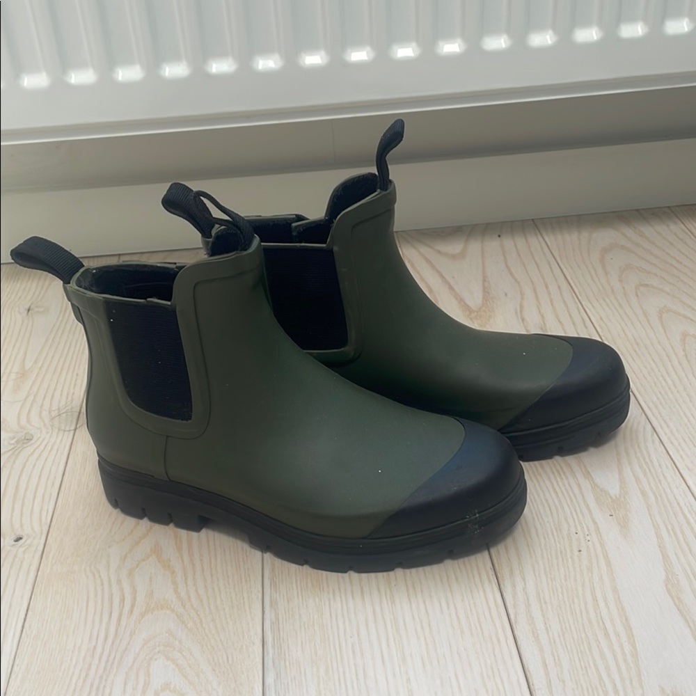 Green Ankle Rain Boots